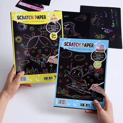 Toyzino Scratch Art Paper for Colorful Drawing and Creative Play