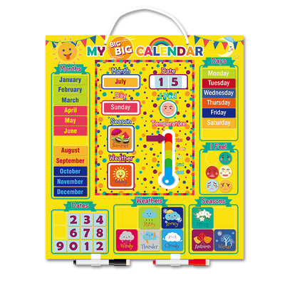 Toyzino Weather Calendar Board for Kids, Daily Weather Check-In